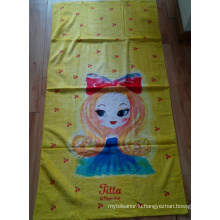 (BC-BT1021) High Quality 100% Velvet Cartoon Beach Towel